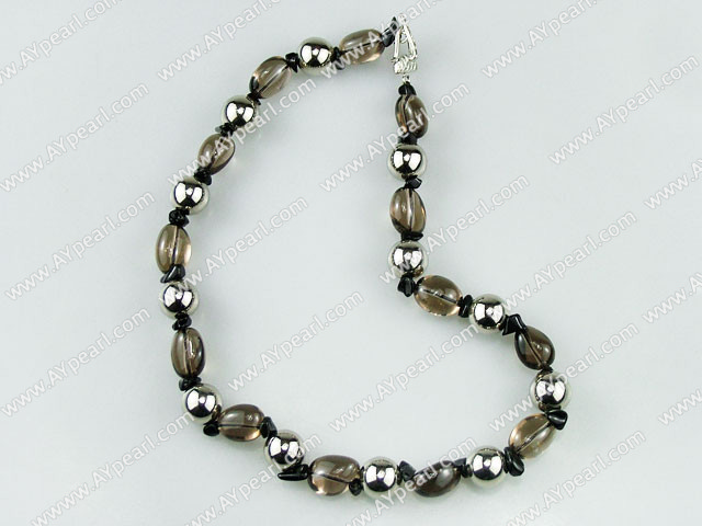 Collier de quartz fumé
