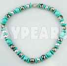 turquoise and manmade crystal necklace