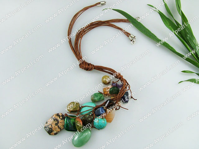 multi-stone crystal necklace