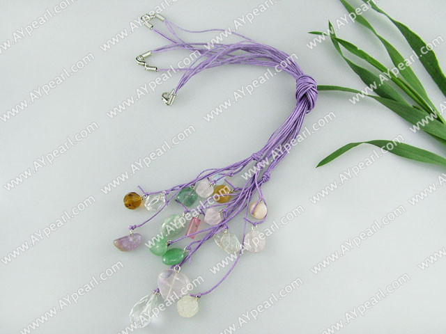 multi-stone crystal necklace