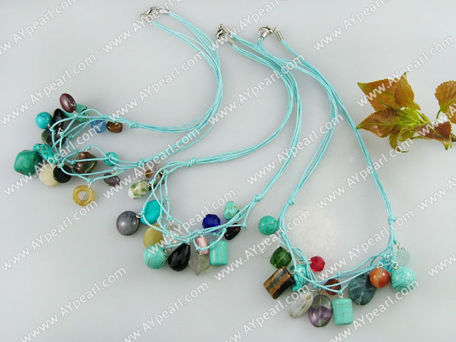 multi-stone crystal necklace