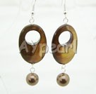 acrylic pearl shell earrings