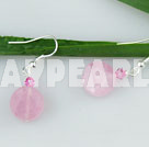 -rose quartz earring