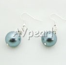 Austrian crystal seashell bead earrings