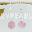 -rose quartz earring