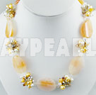 pearl agate crystal necklace