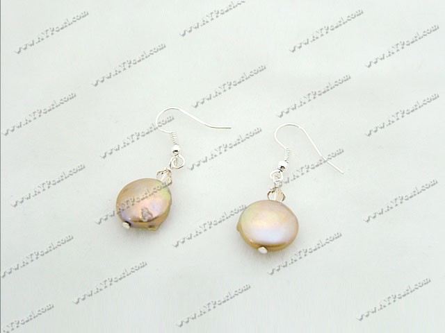 coin pearl crystal earrings