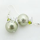 Austrian crystal seashell bead earrings