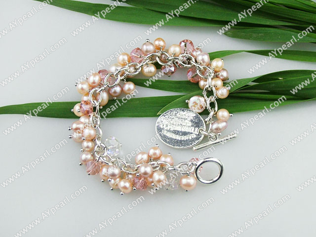 Perle und Kristall-Armband