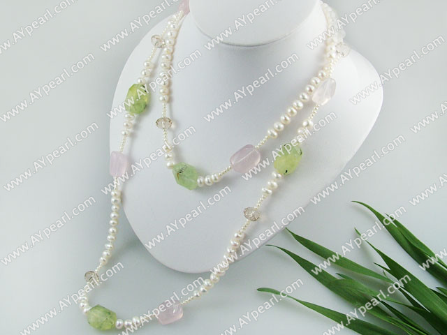 pearl and gemstone necklace