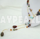 crystal agate shellnecklace