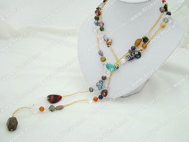 cristal shellnecklace agate
