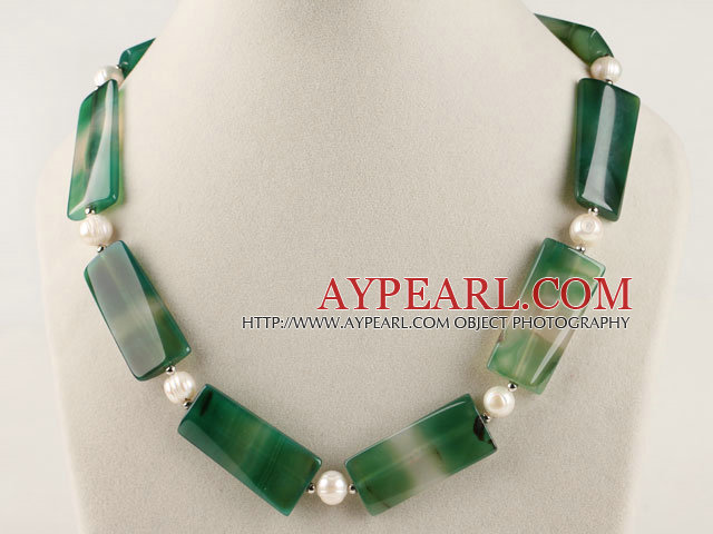 verde agat colier de perle