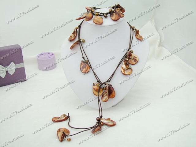 pearl shell jewelry sets
