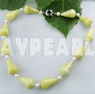 -pearl lemon stone necklace
