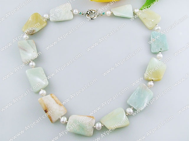 pearl amazon stone necklace