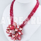 crystal shell necklace