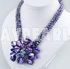 crystal shell necklace
