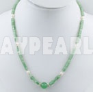 Wholesale pearl aventurine necklace 