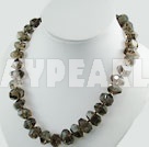 -faceted smoky quartz necklace