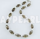-pearl smoky quartz necklace