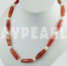 pearl faceted agate necklace
