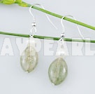 Wholesale pearl serpentine jade earrings