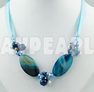 Agate  crystal necklace Agate kristaller halsband