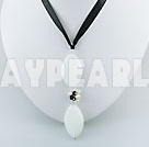 Pearl and white porcelain necklace