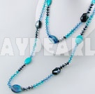 crystal agate turquoise necklace