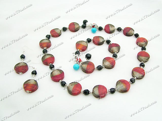 black crystal colored glaze set