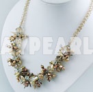 pearl crystal necklace