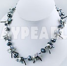 pearl crystal necklace