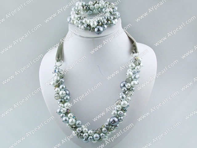 acrylic pearl crystal set