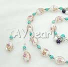 turquoise colored glaze jewelry sets
