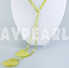 pearl lemon stone necklace