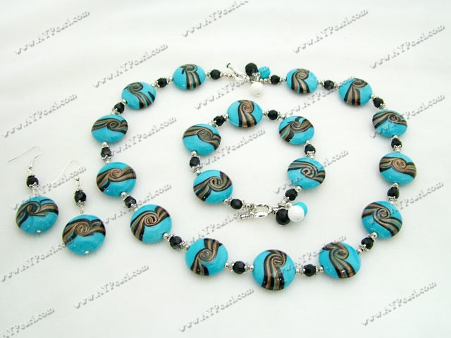 black crystal colored glaze sets