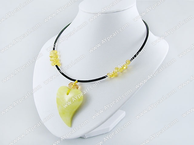 lemon stone necklace