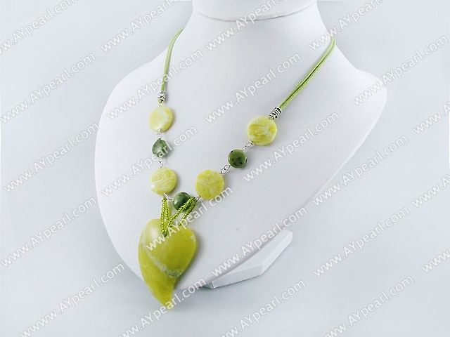 lemon stone necklace