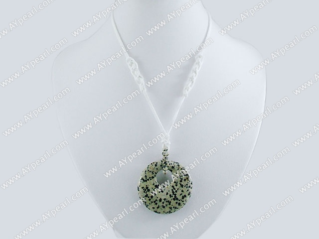 leopard skin stone pendant