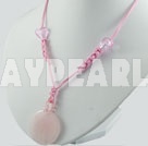 -rose quartz glaze pendant