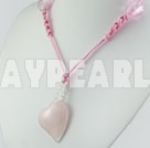 -rose quartz glaze pendant