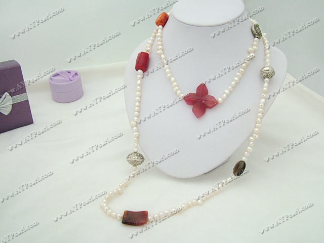 baroque pearl multi-stone necklace