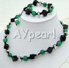 aventurine black agate jewelry sets