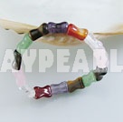 Elastic multi-color stone bracelet