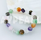Elastic multi-color stone bracelet