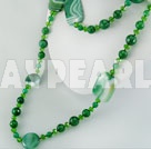 Wholesale crystal brazil green agate necklace