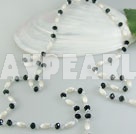 crystal acrylic pearl necklace