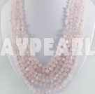 rose quartz necklace