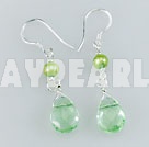 pearl crystal earrings